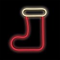 Neon LED CHRISTMAS SOCK baltas red FLNE23 Forever Light