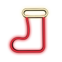 Neon LED CHRISTMAS SOCK white red FLNE23 Forever Light Neon LED CHRISTMAS SOCK white red FLNE23 Forever Light