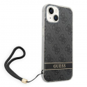 Case Guess GUOHCP14MH4STK iPhone 14 Plus 6.7 inch Black / Black Hard Case 4G Printing Strap Case Guess GUOHCP14MH4STK iPhone 14 Plus 6.7 inch Black / Black Hard Case 4G Printing Strap