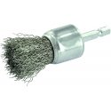 Wire brush for dampness Tivoli, wavy wire INOX, 0.3mm, Ø24mm, handle 1/4" HEX Wire brush for dampness Tivoli, wavy wire INOX, 0.3mm, Ø24mm, handle 1/4" HEX