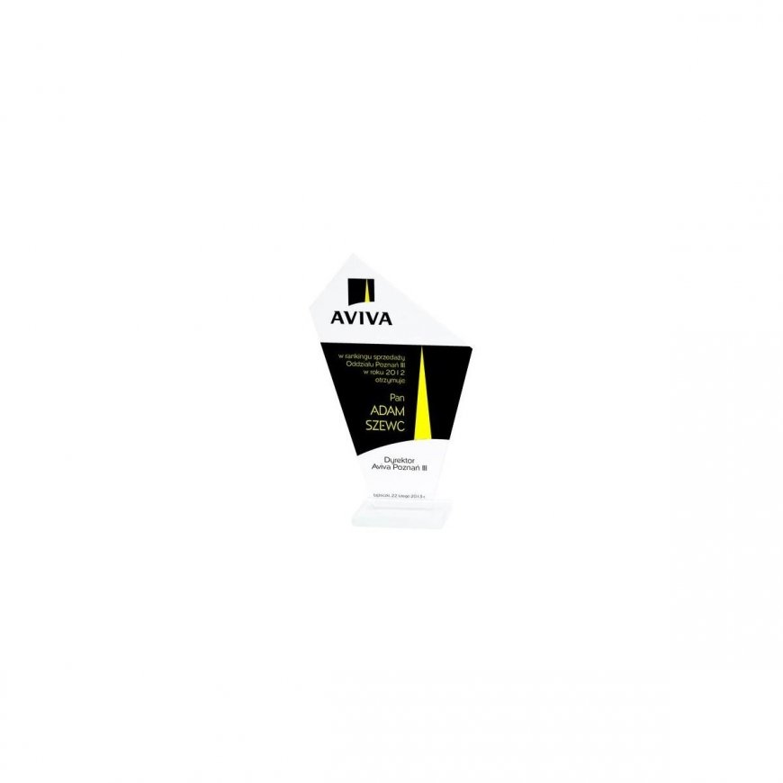 Tryumf Engraved glass trophy + paint filler – 2