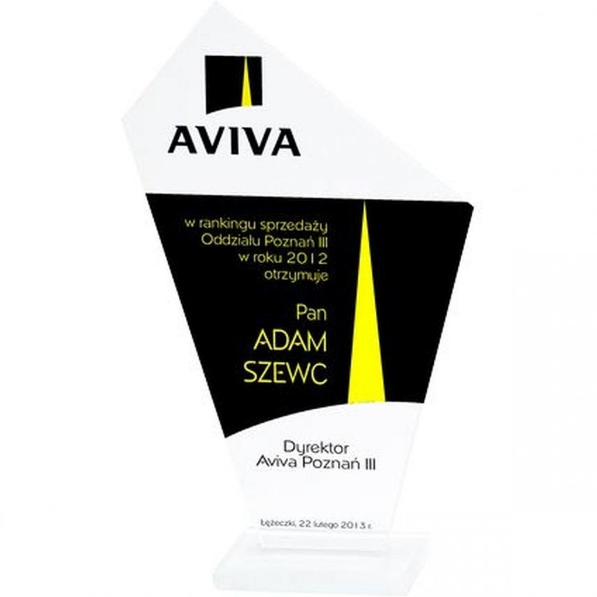 Tryumf Engraved glass trophy + paint filler – 4