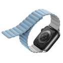 UNIQ dirželis Revix Apple Watch Series 4/5/6/7 / SE 42/44 / 45mm. Apverčiamas, Magnetinis, baltai mėlynos spalvos UNIQ dirželis Revix Apple Watch Series 4/5/6/7 / SE 42/44 / 45mm. Apverčiamas, Magnetinis, baltai mėlynos spalvos