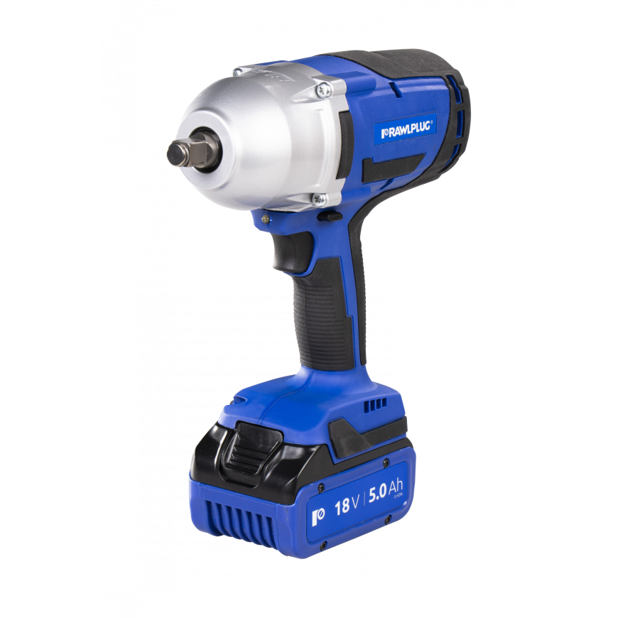 Smūginis veržliasukis Rawlplug Smūginis veržliasukis 18V 1000NM 2x akumuliatorius 5,0AH SZYBKA Įkroviklis 6,5A - 1sz
