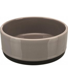 Trixie Ceramic bowl with rubber base, 0.75 l / x 16 cm, gray