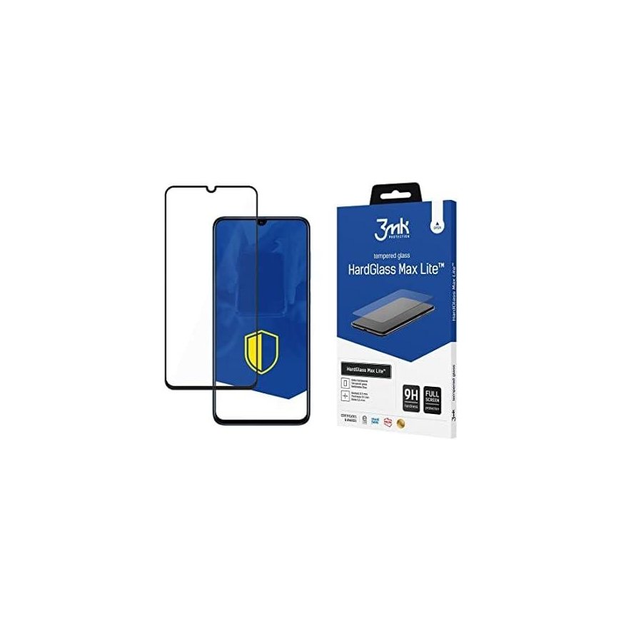 3MK HardGlass Max Lite Screen Protector, Samsung, Galaxy A70, Tempered Glass, Clear/Black – 5