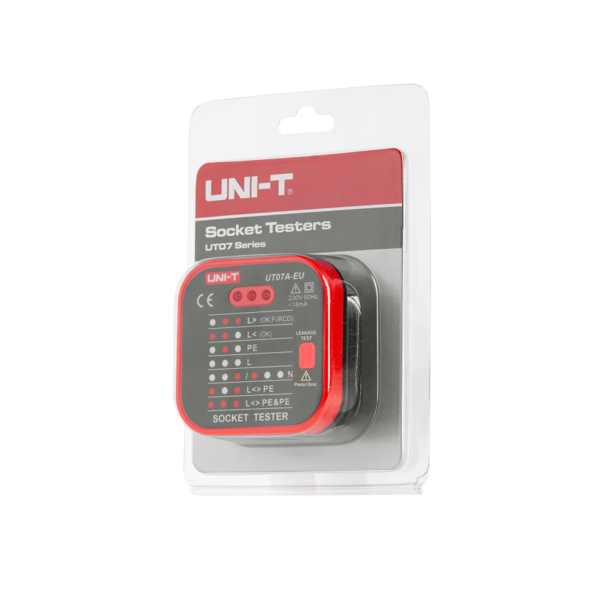TINKLINIŲ LIZDŲ SU PATIKRINIMO FUNKCIJA TESTERIS RCD UT-07B-EU UNI-T – 3