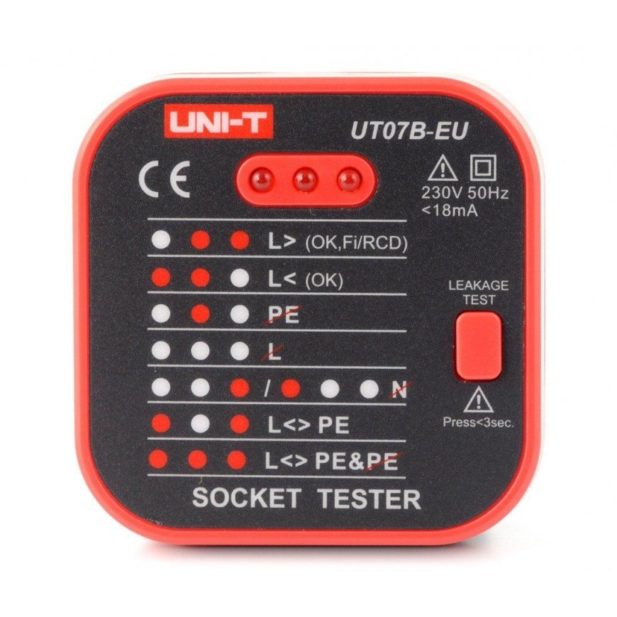 NETWORK SOCKET TESTER WITH CHECK FUNCTION RCD UT-07B-EU UNI-T – 5