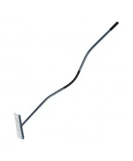 POLSKA 12-tooth rake, shaft, curved metal. graphite plastic. handle
