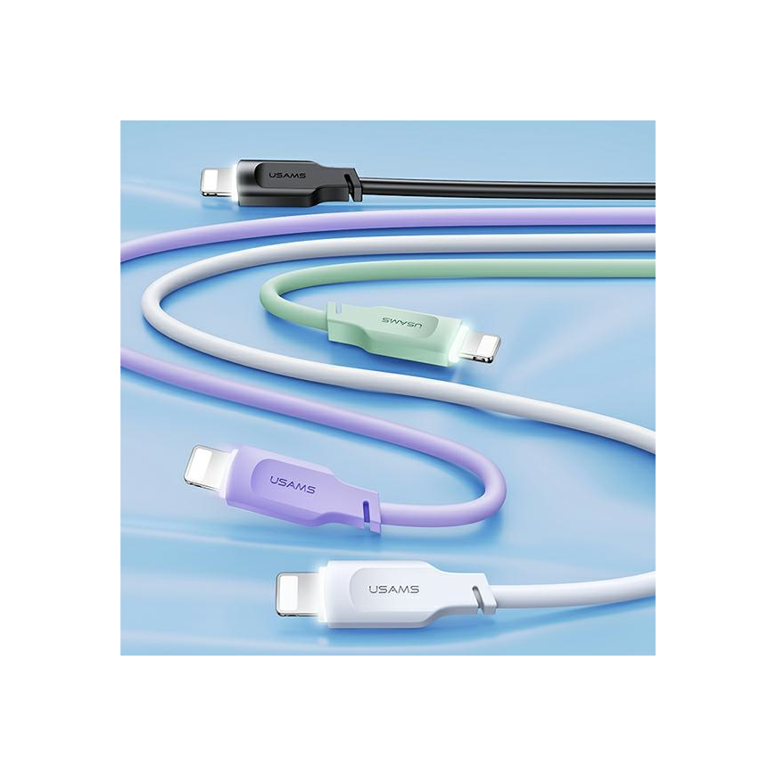 Kabelis USB Usams Kabelis USB-C na Lightning PD Fast Charging 1,2m 20W Lithe Series purpurowy/violetinė SJ566USB03 (US-SJ566) – 2