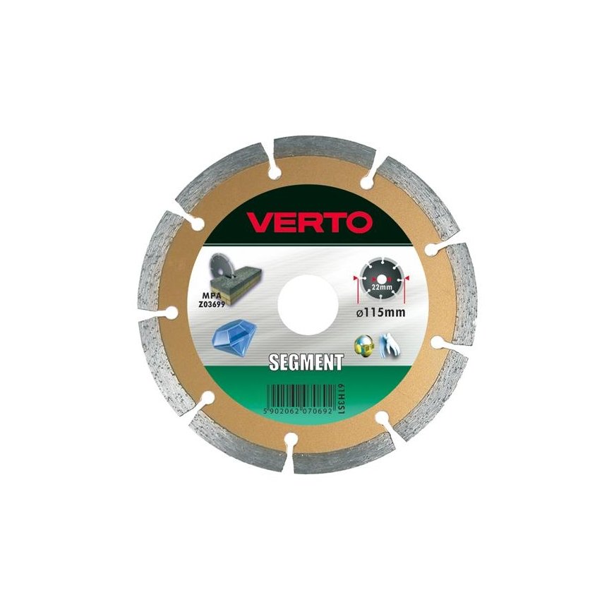 Verto segmented diamond disc 180 mm