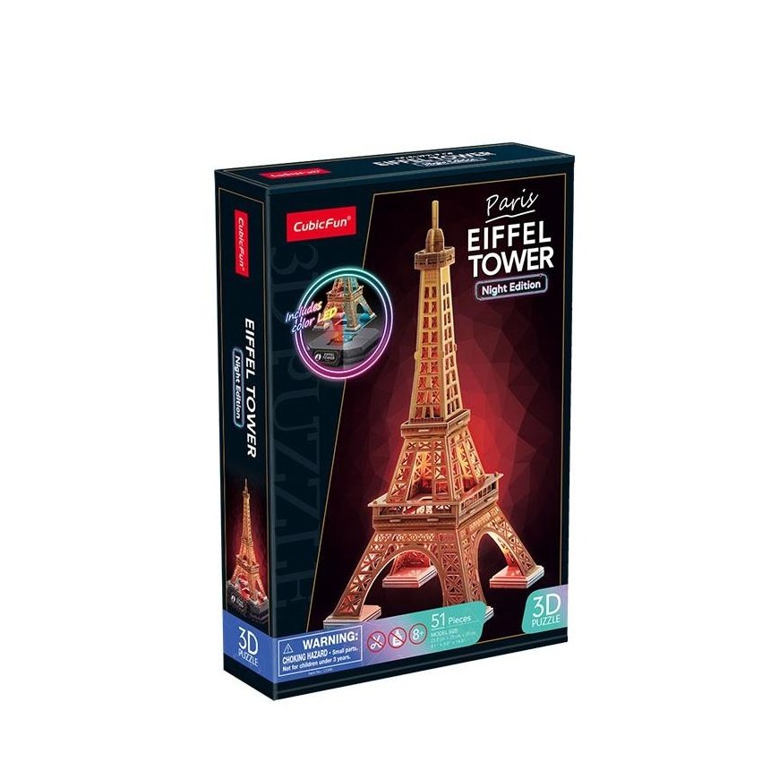 CubicFun Puzzle 3D Music Center Eiffel (versja nocna) – 3