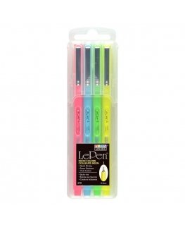 Marvy Uchida MARVY stylish pens with a thin tip "Le Pen" Neon, 4 colors