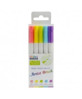 Marvy Uchida MARVY felt-tip pens with a brush tip Artist Natural, 5 pcs.