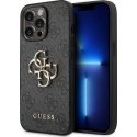 Dėklas Guess GUHCP14X4GMGGR iPhone 14 Pro Max 6,7" pilka/pilkas hardcase 4G Big Metal Logo