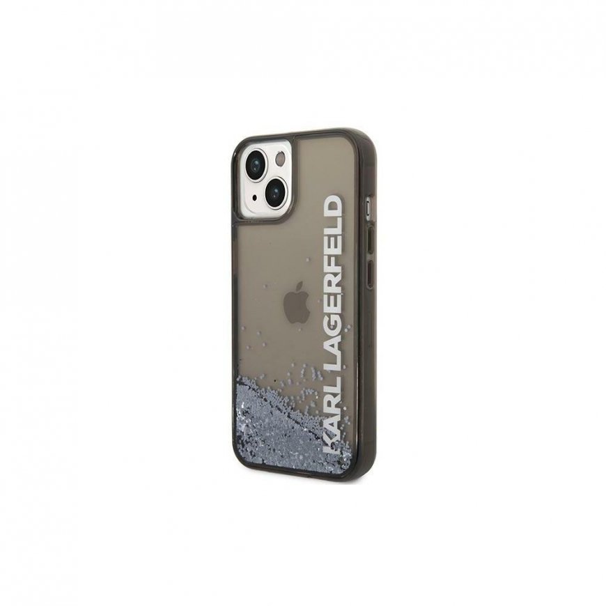 Karl Lagerfeld case iPhone 14 Plus 6.7" KLHCP14MLCKVK black hard case Magsafe Liq Glitter Elong – 2