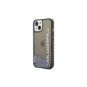 Karl Lagerfeld dėklas iPhone 14 Plus 6,7" KLHCP14MLCKVK juodas kietas dėklas Magsafe Liq Glitter Elong