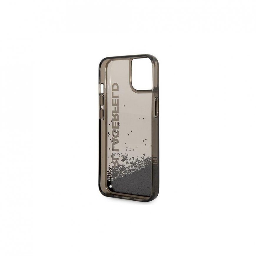 Karl Lagerfeld dėklas iPhone 14 Plus 6,7" KLHCP14MLCKVK juodas kietas dėklas Magsafe Liq Glitter Elong – 3