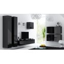 Cama viesistabas skapju komplekts VIGO 24 melns / melns spīdums Cama viesistabas skapju komplekts VIGO 24 melns / melns spīdums