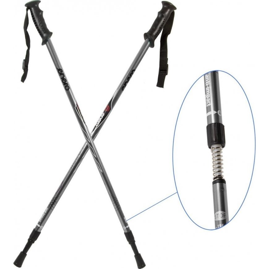 Trekking poles Enero Classic, gray – 2