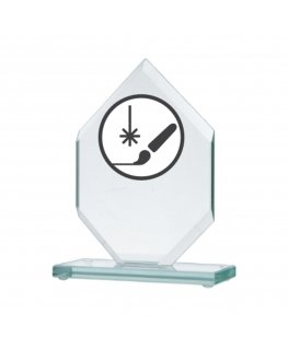 Detail Engraved glass trophy + paint filler