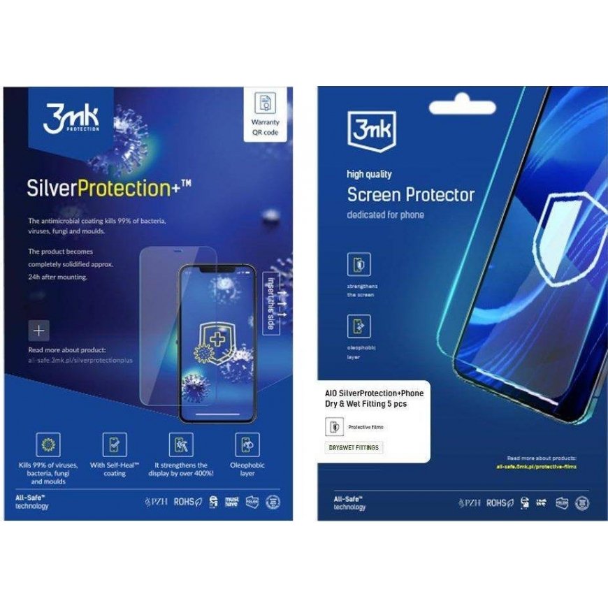 3MK 3MK AIO SILVERPROTECTION+ PHONE 5szt DRY-WET