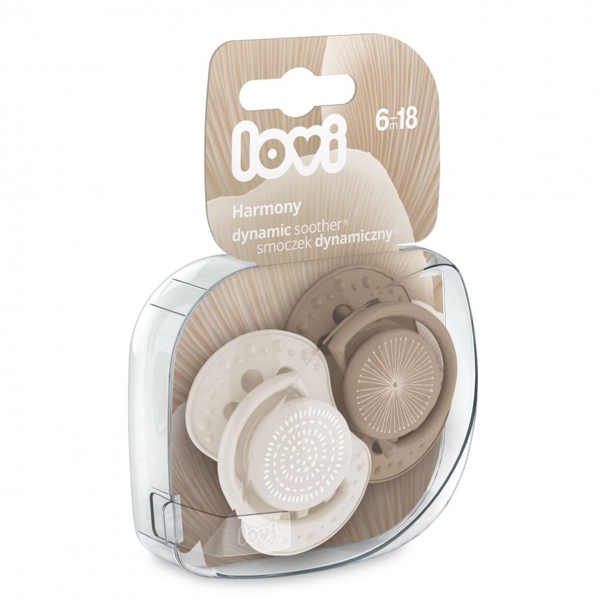 LOVI dynamic silicone pacifier HARMONY GIRL, 6-18 months, 2 pcs., 22/907girl