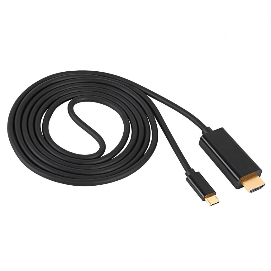 Akyga AK-AV-18 HDMI kabelis 1,8 m USB C HDMI Type A (Standard) Melns – 2
