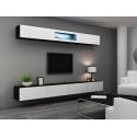Cama viesistabas skapju komplekts VIGO 12 melns / balts spīdums