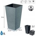 Prosperplast FURU SQUARE flower pot - concrete Prosperplast FURU SQUARE flower pot - concrete