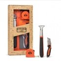 BAHCO Gift Tool Kit [GIFTPACK650]: Scraper with 650 Widia Blade, KBSU-01 Outdoor Sports Knife, 5m, MTC-5-16