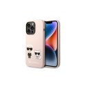 Karl Lagerfeld KLHMP14XSSKCI iPhone 14 Pro Max 6.7" Hard Case Light Pink/Light Pink Silicone Karl & Choupette Magsafe