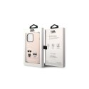 Karl Lagerfeld KLHMP14XSSKCI iPhone 14 Pro Max 6.7" kietas dėklas šviesiai rožinis/šviesiai rožinis Silikoninis Karl & Choupette