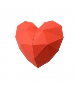 Beldizart Wizardi 3D Papercraft Kit Heart PP-2HRT-Raudonas
