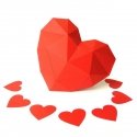 Beldizart Wizardi 3D Papercraft Kit Heart PP-2HRT-Raudonas Beldizart Wizardi 3D Papercraft Kit Heart PP-2HRT-Raudonas