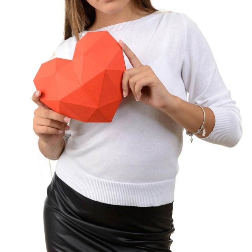 Beldizart Wizardi 3D Papercraft Kit Heart PP-2HRT-Red – 5