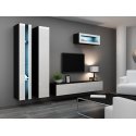 Cama viesistabas skapja komplekts VIGO NEW 2 melns / balts spīdums Cama viesistabas skapja komplekts VIGO NEW 2 melns / balts spīdums