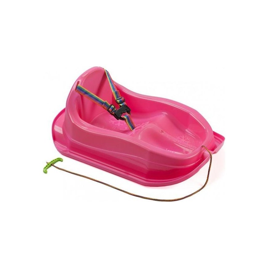 Plastikinės rogės mini, rožinės spalvos – 3