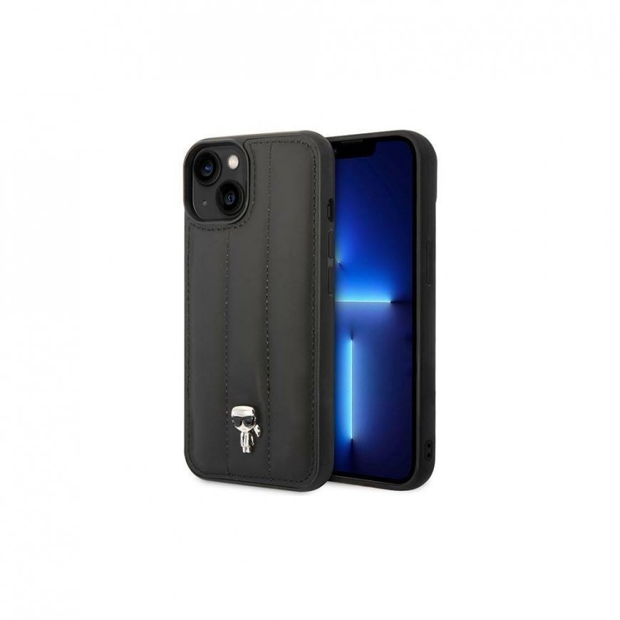 Case Karl Lagerfeld KLHCP14SPSQPK iPhone 14 6.1" hardcase black/black Puffy Ikonik Pin – 2