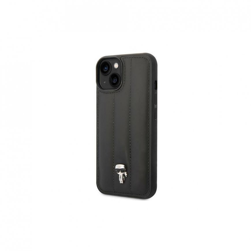 Dėklas Karl Lagerfeld KLHCP14SPSQPK iPhone 14 6,1" hardcase juoda/juodas Puffy Ikonik Pin – 3
