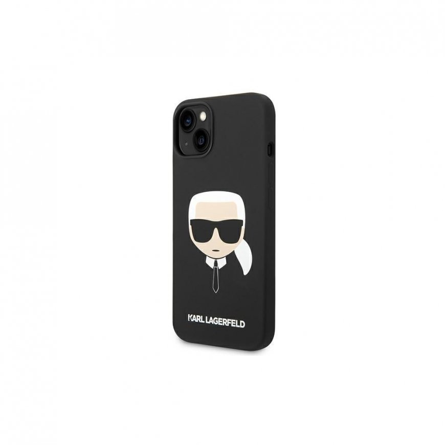Case Karl Lagerfeld KLHCP14MSLKHBK iPhone 14 Plus 6.7 Inch Hard Case Black / Black Silicone Karl Head – 2
