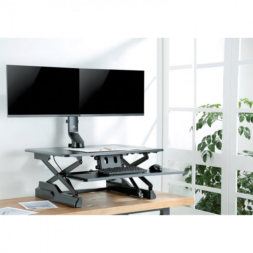 Laikiklis MACLEAN DESK MOUNT HANGER FOR 2 MONITORS MC-854 – 2
