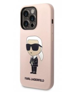 Karl Lagerfeld Case for iPhone 14 Pro Max 6.7" KLHCP14XSNIKBCP Pink Hard Silicone Case