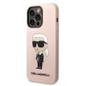 Karl Lagerfeld Case for iPhone 14 Pro Max 6.7" KLHCP14XSNIKBCP Pink Hard Silicone Case