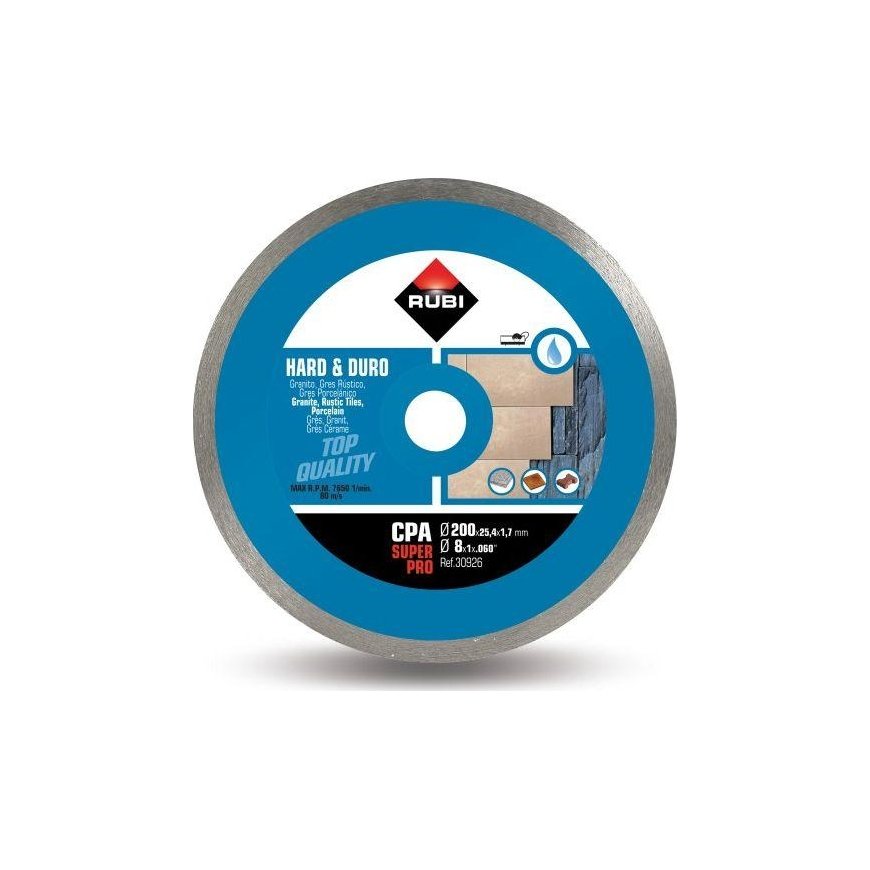 SARA RUBI DIAMOND CUTTER FOR SOLID MATERIALS CPA 200 x 25.4mm SUPERPRO – 2