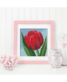 Beldizart Diamond painting set Tulip 15х15 cm AZ-1634