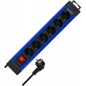 REV Outlet Strip 6-fold 2,4m Supraline w. switch anthracite REV Outlet Strip 6-fold 2,4m Supraline w. switch anthracite