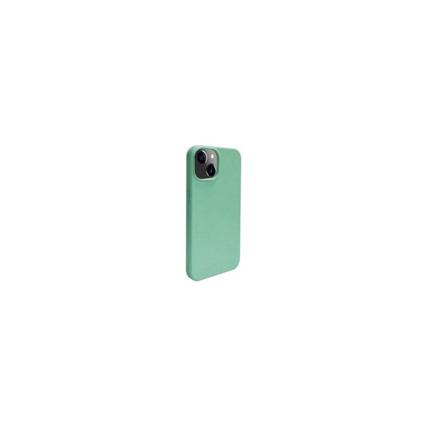 iLike Apple iPhone 14 Silicone plastic case Eco Print Design Flower Green