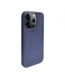 iLike Apple iPhone 14 Pro MaxSilicone plastic case Eco Print Design Blue