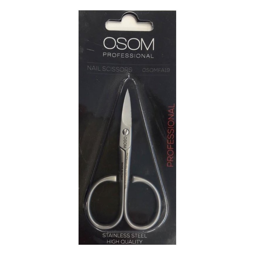 Osom Professional nerūdijančio plieno žirklutės nagams, 9 cm, išlenktos, smailiu galu – 2